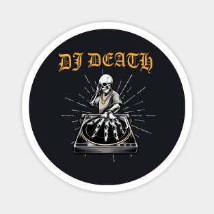 DJ Death Skull Vinyl Magnet